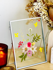 8 x 10” (20 x 25cm) Silver Style Pressed Flower Frame